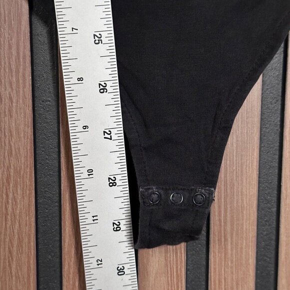 ATM Bodysuit Large Womens Black One Piece Spaghetti Strap Thong - Picture 5 of 7